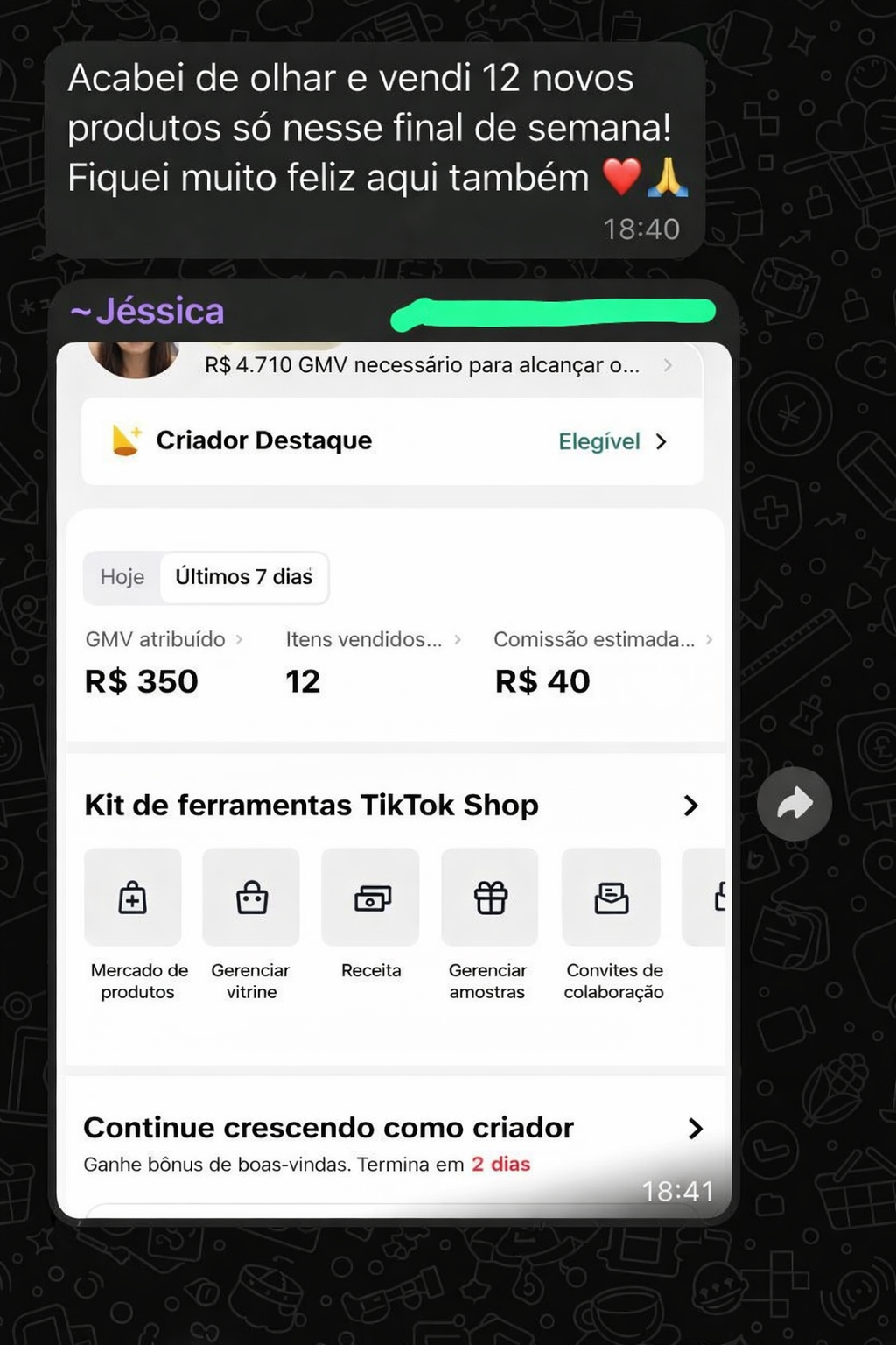 Depoimento aluna 3